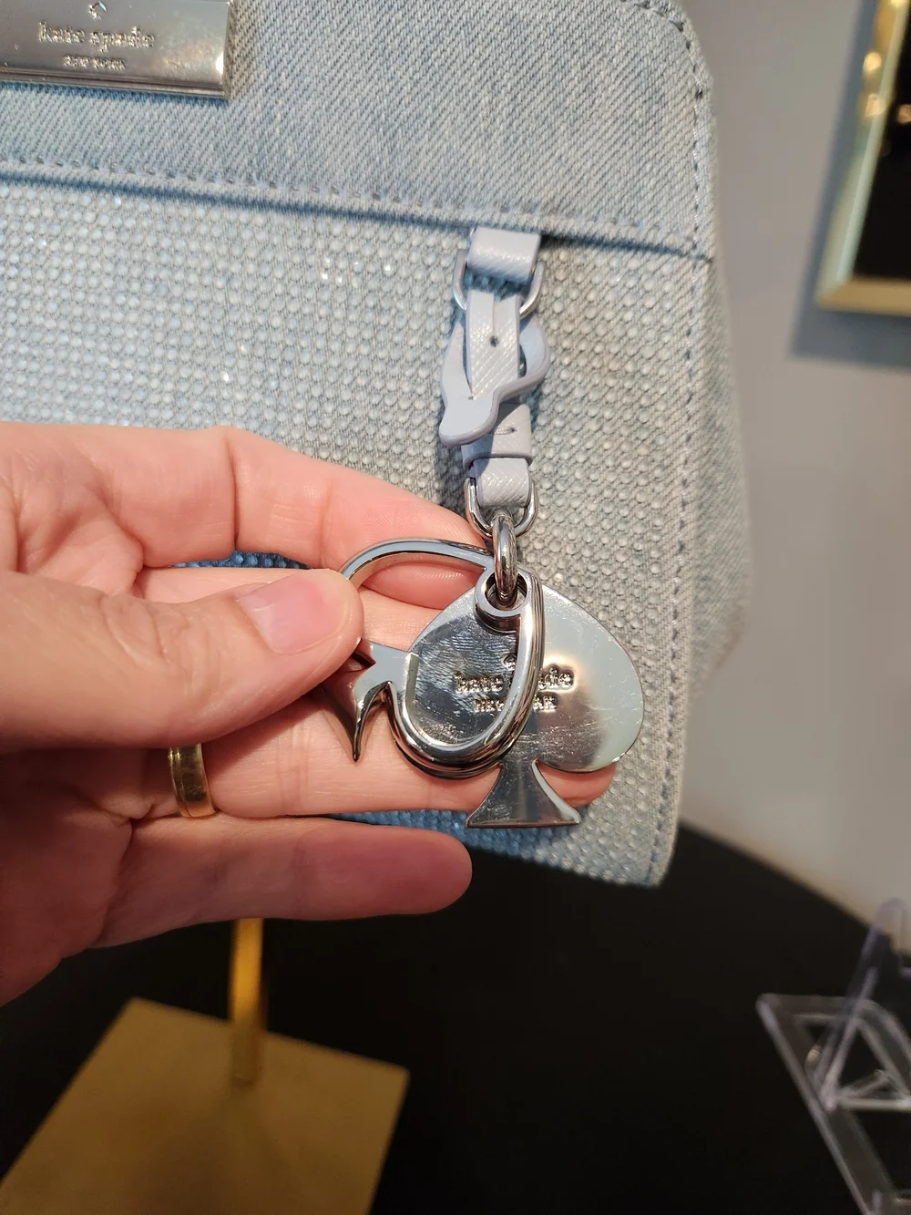 Kate Spade Denim Satchel Woth Rhinestones